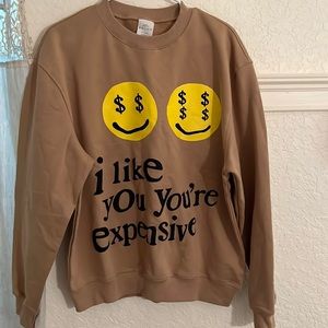 Trendy smiley face sweater